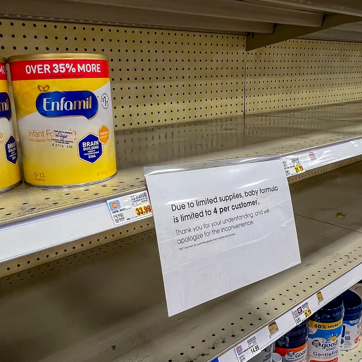 Baby formula shortage